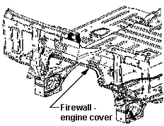 Firewall to engine cover joint