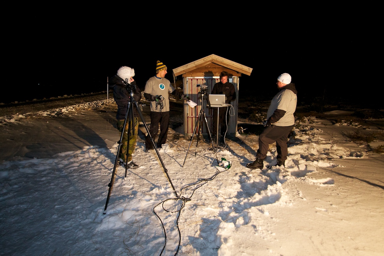Heidi Sebakk Lysgård, Kenneth Lockertsen Fjelde, Ole Martin Sterud and Michael Andre Haldorsen Torød are all very well prepared for a media event taking place in the middle of the night in the mountains of Norway.